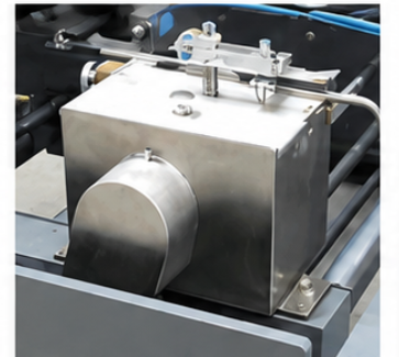 Lower gluing tank